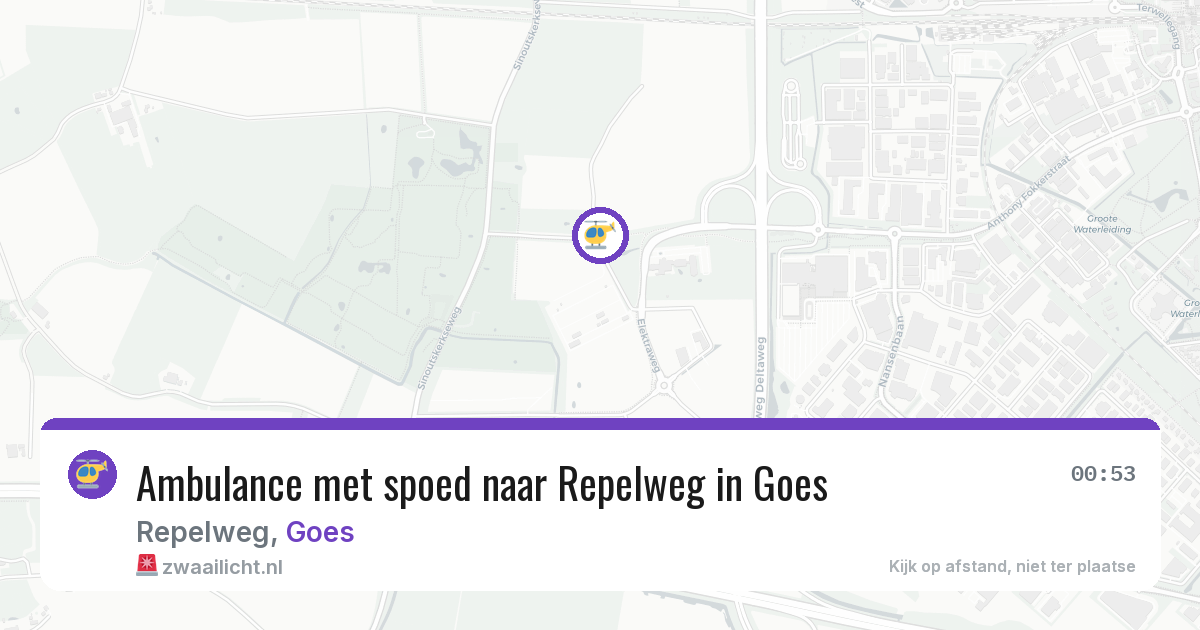 Ambulance met spoed naar Repelweg in Goes — 14 aug 2026