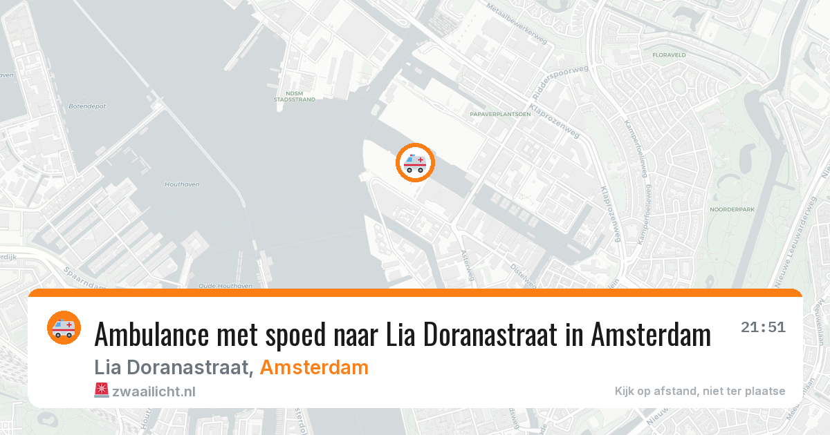 Ambulance met spoed naar Lia Doranastraat in Amsterdam — 4 jul 2026