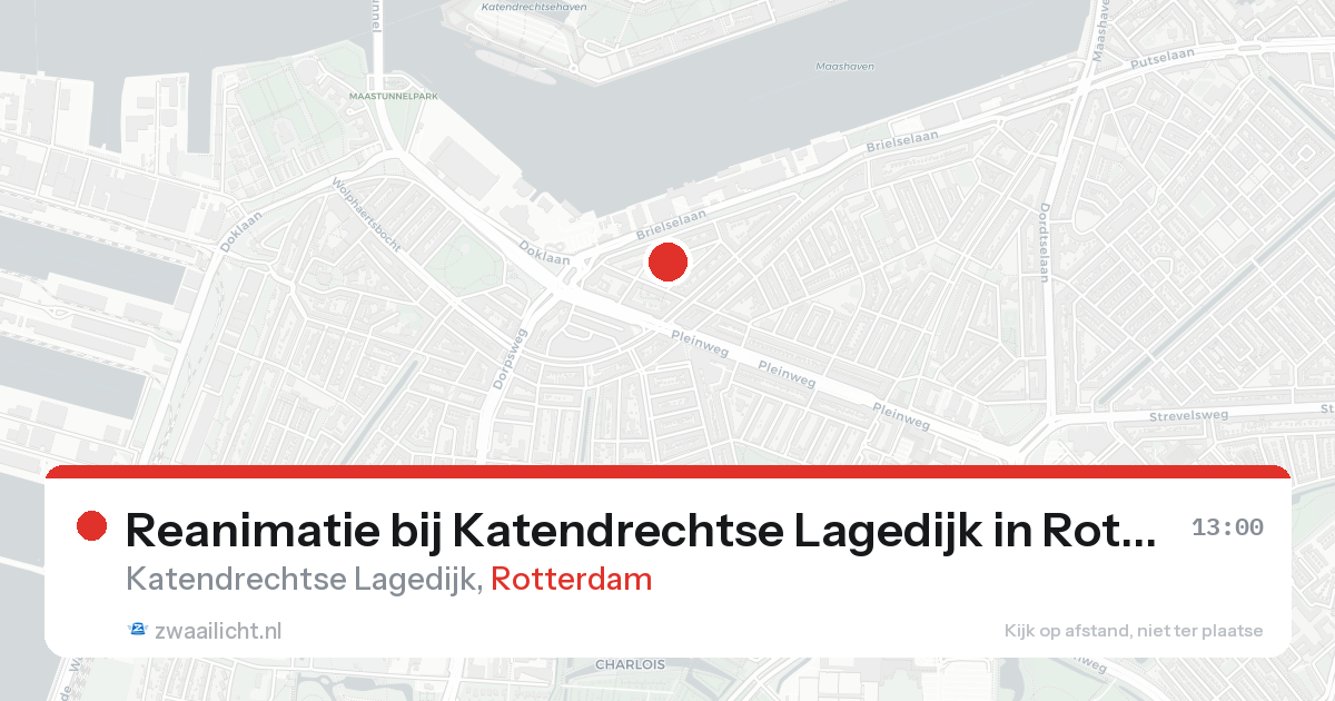 Reanimatie bij Katendrechtse Lagedijk in Rotterdam — 14 aug 2026
