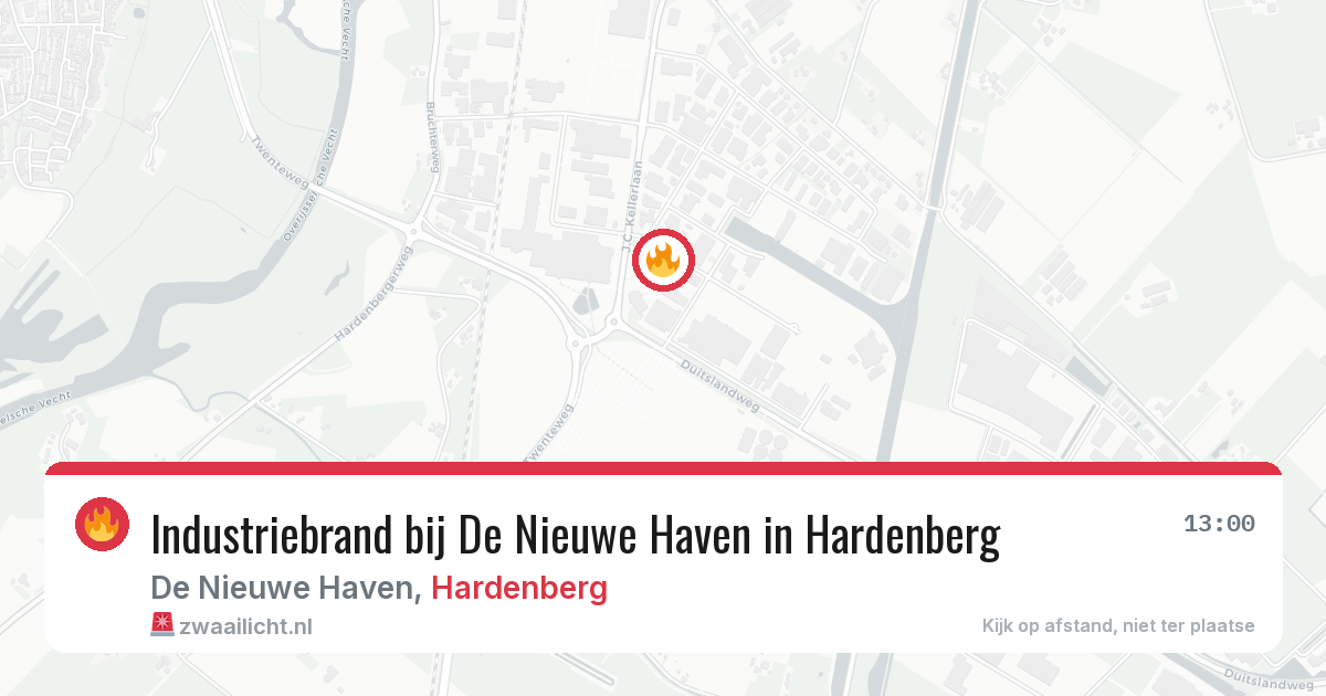 Industriebrand bij De Nieuwe Haven in Hardenberg — 29 apr 2026