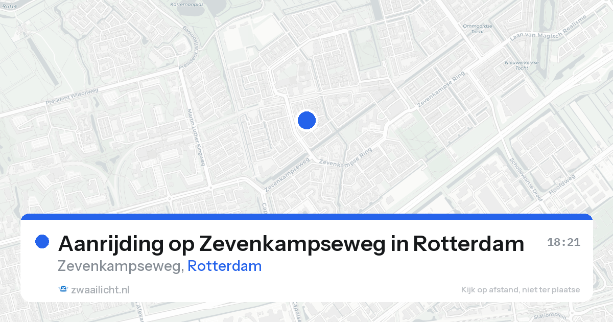 Aanrijding op Zevenkampseweg in Rotterdam — 2 jul 2026