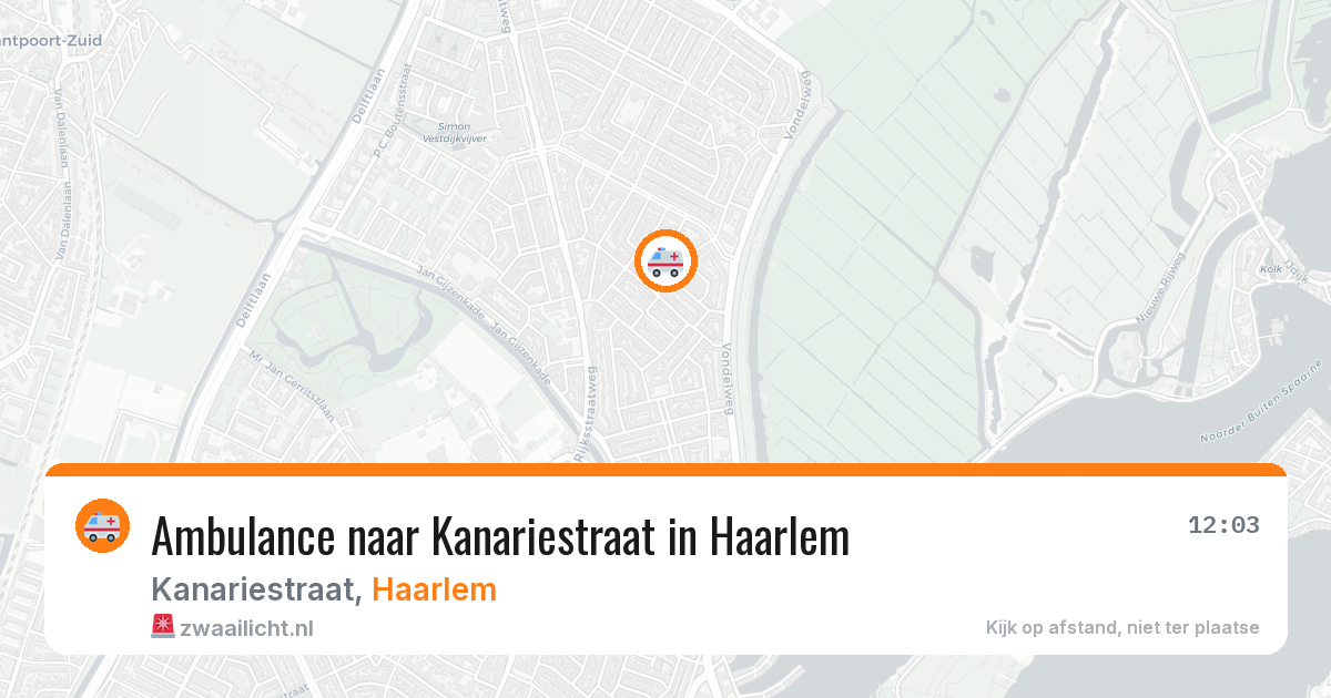 Ambulance naar Kanariestraat in Haarlem — 31 jul 2026