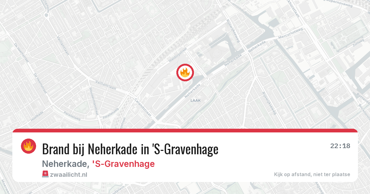 Brand bij Neherkade in 'S-Gravenhage — 21 apr 2026