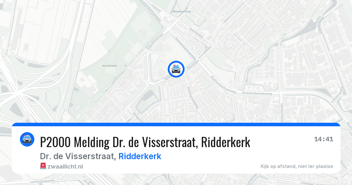 P2000 Melding Dr. de Visserstraat, Ridderkerk — 14 jul 2026
