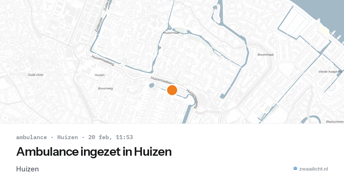 Ambulance ingezet in Huizen — 20 feb 2026