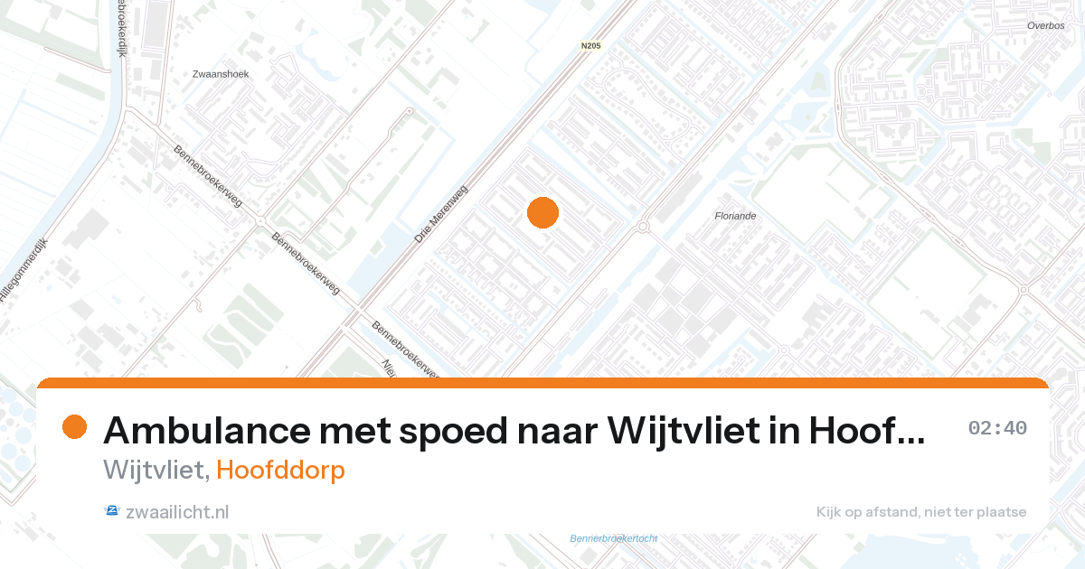 Ambulance met spoed naar Wijtvliet in Hoofddorp — 12 jun 2026