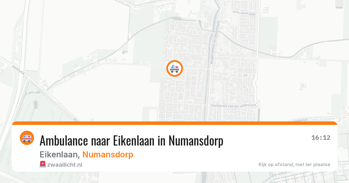 Ambulance naar Eikenlaan in Numansdorp — 10 apr 2026