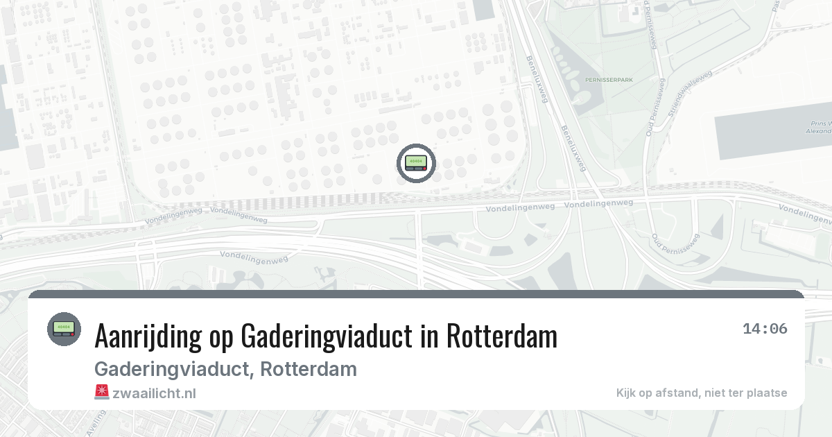 Aanrijding op Gaderingviaduct in Rotterdam — 6 mrt 2026