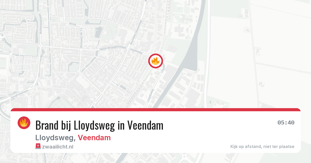 Brand bij Lloydsweg in Veendam — 11 aug 2026