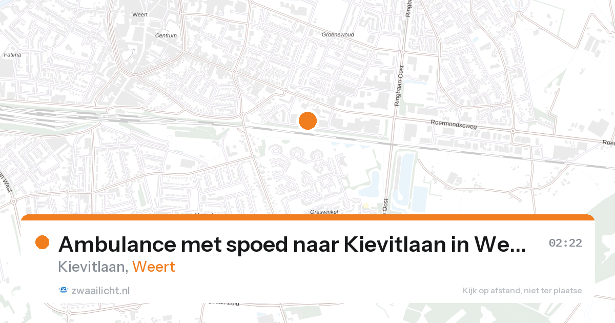 Ambulance met spoed naar Kievitlaan in Weert — 28 aug 2026