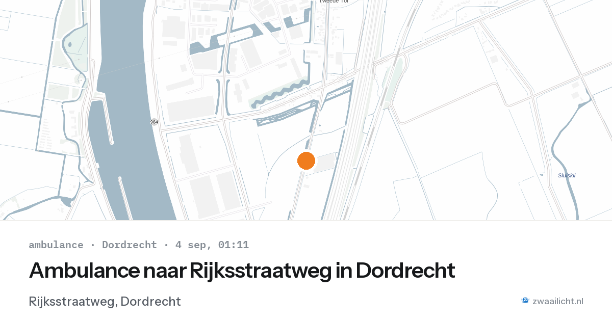 Ambulance naar Rijksstraatweg in Dordrecht — 3 sep 2026