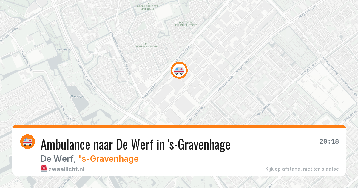 Ambulance naar De Werf in 's-Gravenhage — 11 aug 2026