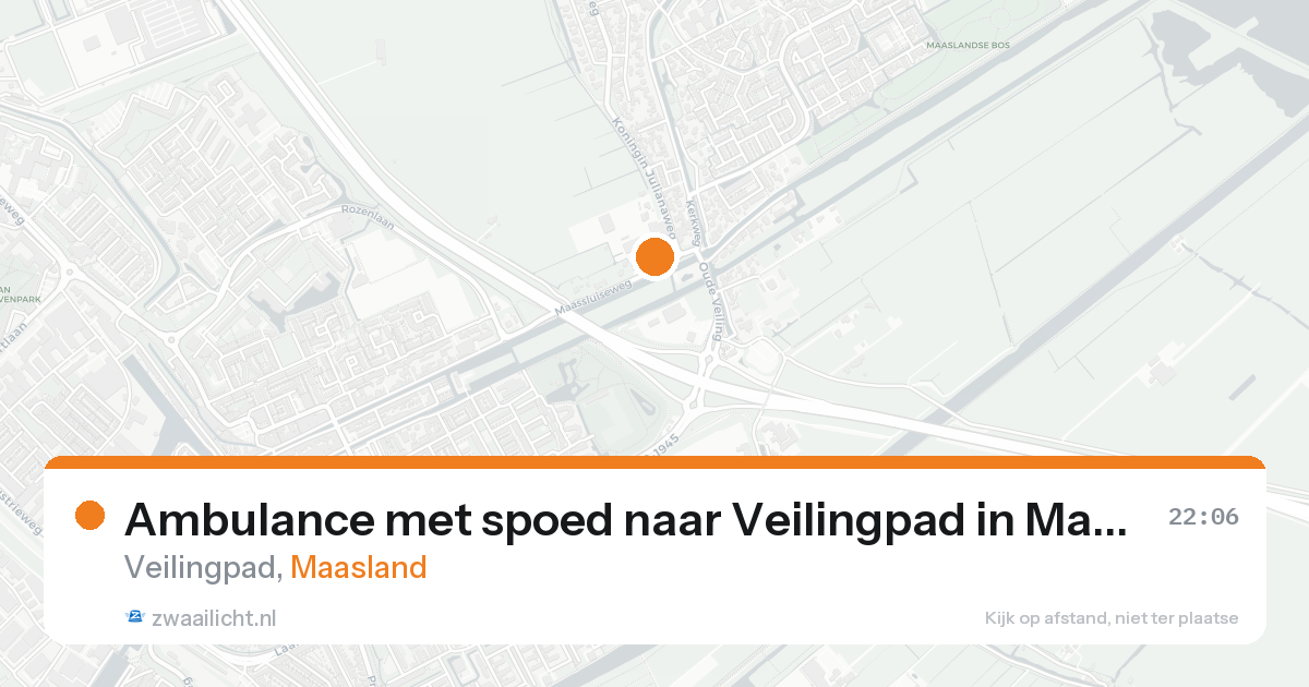 Ambulance met spoed naar Veilingpad in Maasland — 23 aug 2026