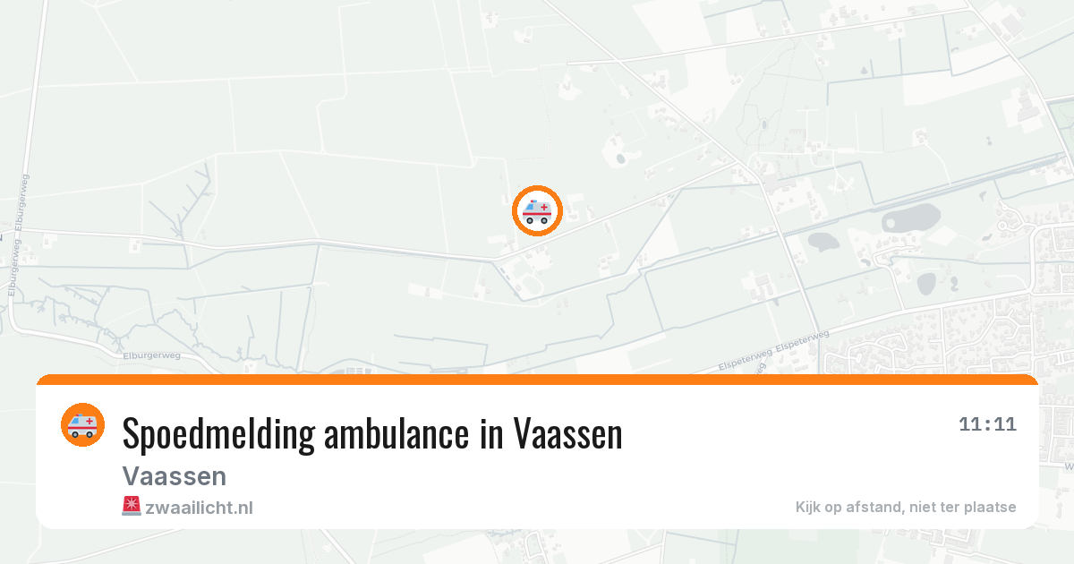 Spoedmelding ambulance in Vaassen — 12 aug 2026
