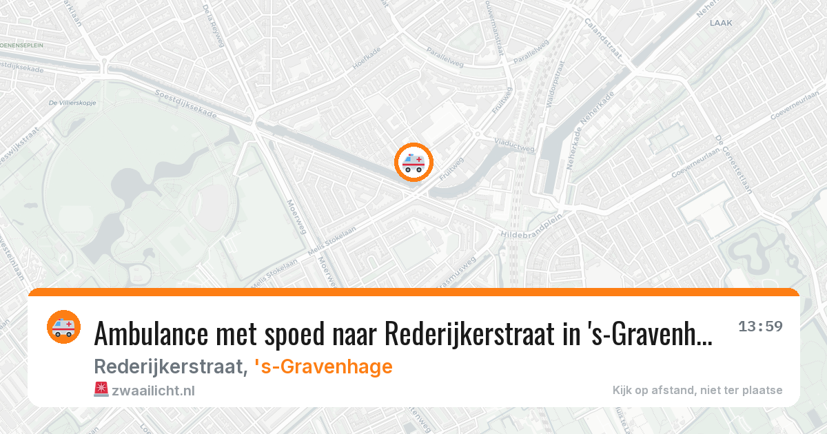Ambulance met spoed naar Rederijkerstraat in 's-Gravenhage — 23 jul 2026