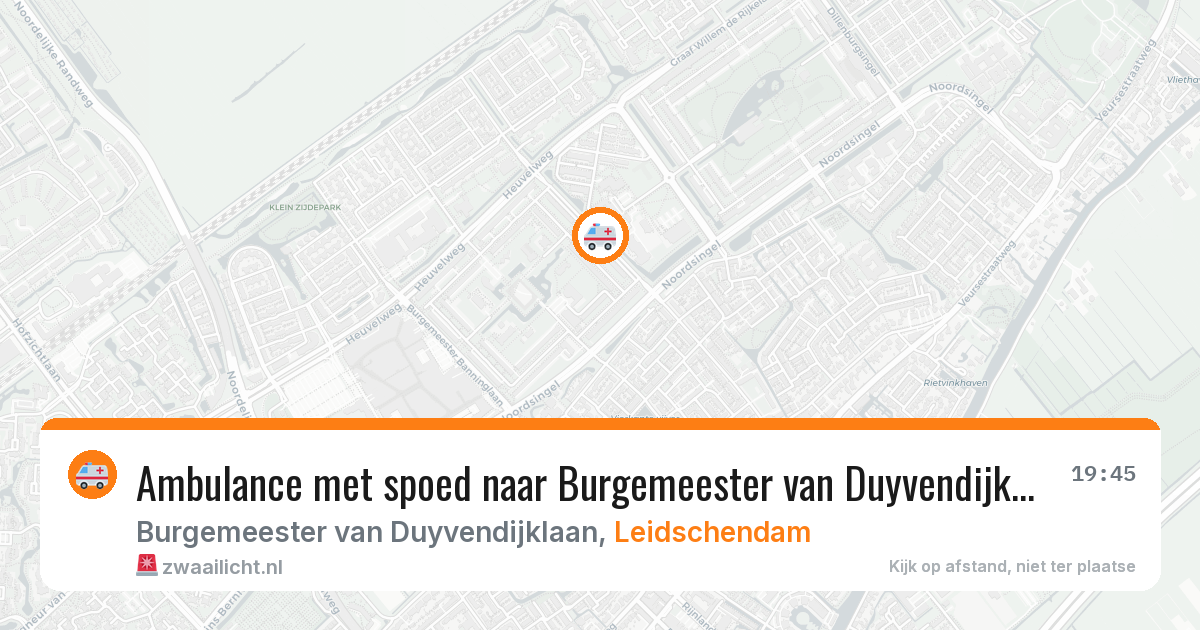 Ambulance met spoed naar Burgemeester van Duyvendijklaan in Leidschendam — 10 jun 2026