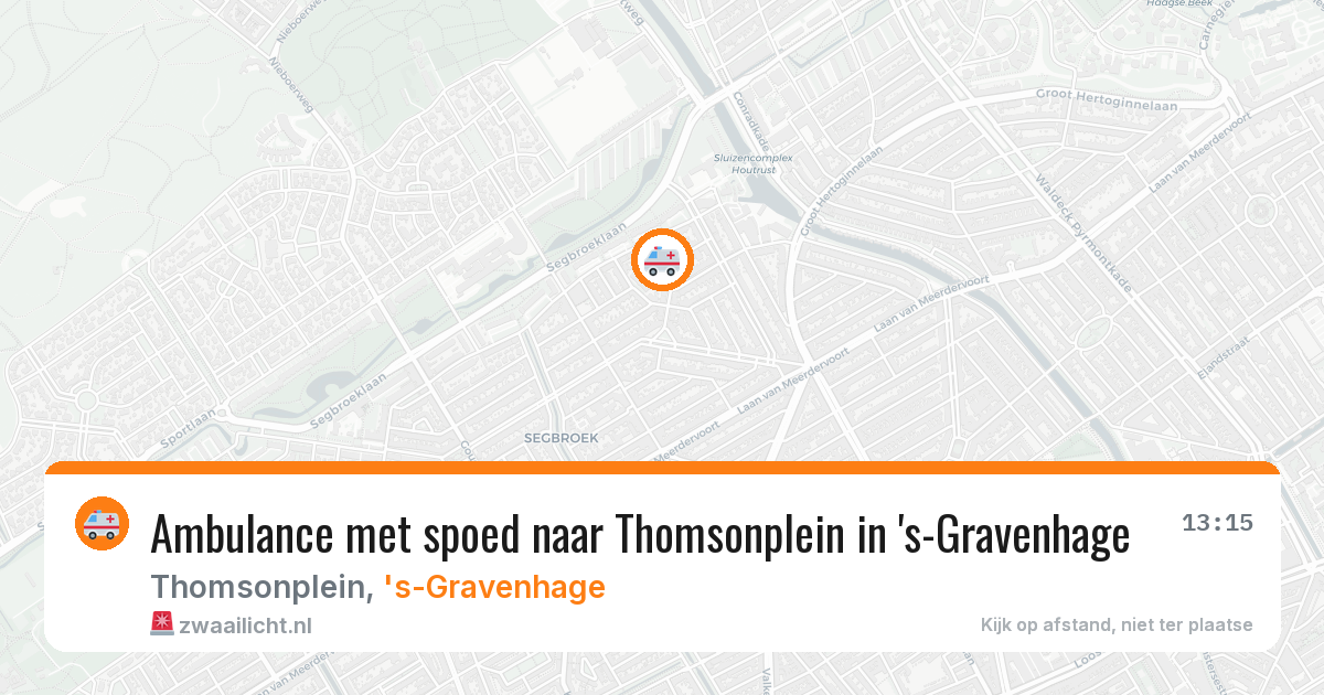 Ambulance met spoed naar Thomsonplein in 's-Gravenhage — 28 mei 2026
