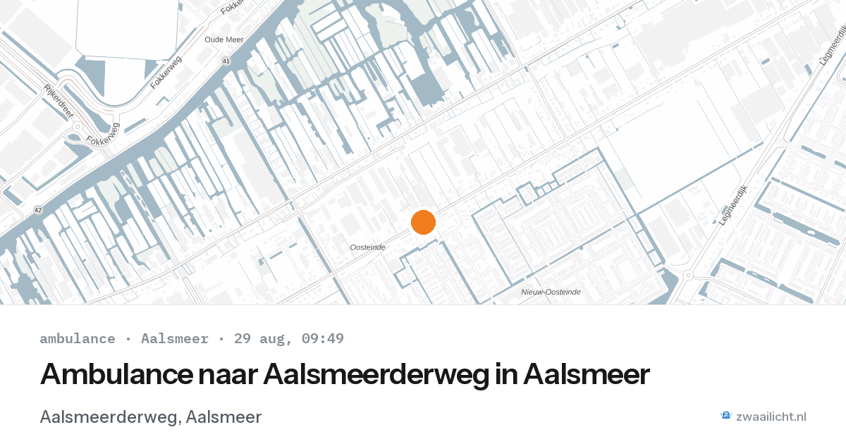 Ambulance naar Aalsmeerderweg in Aalsmeer — 29 aug 2026