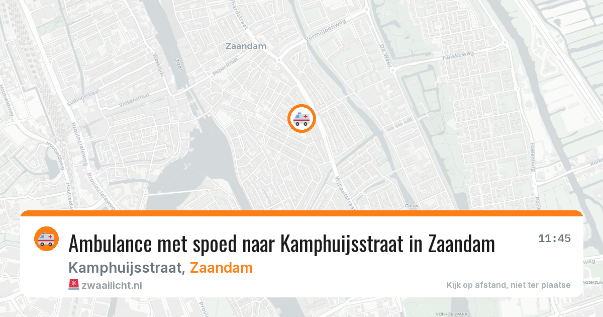 Ambulance met spoed naar Kamphuijsstraat in Zaandam — 3 feb 2026