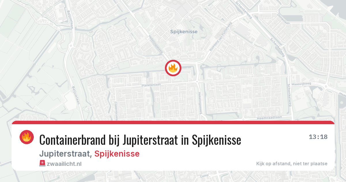 Containerbrand bij Jupiterstraat in Spijkenisse — 27 apr 2026