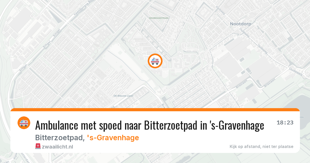 Ambulance met spoed naar Bitterzoetpad in 's-Gravenhage — 19 mrt 2026