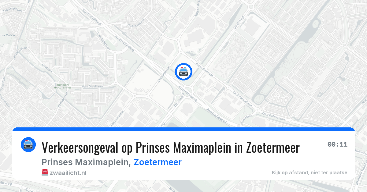 Verkeersongeval op Prinses Maximaplein in Zoetermeer — 23 apr 2026