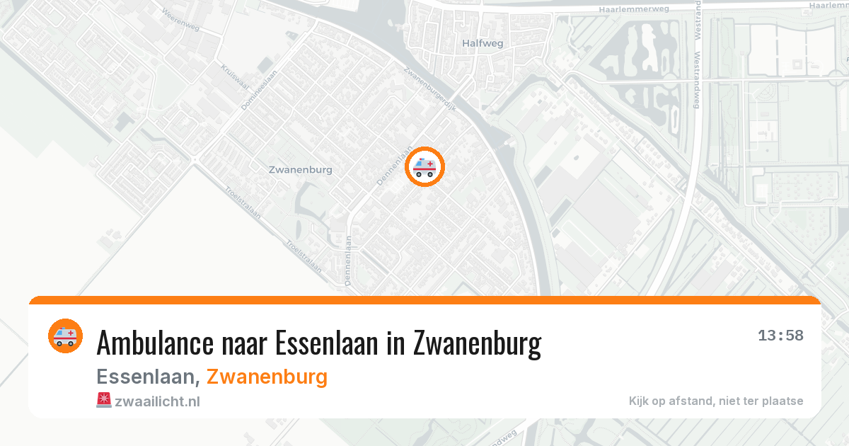 Ambulance naar Essenlaan in Zwanenburg — 12 aug 2026