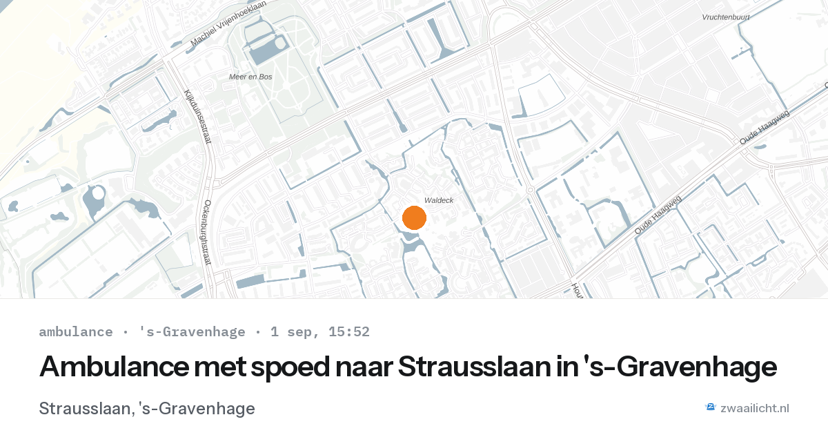 Ambulance met spoed naar Strausslaan in 's-Gravenhage — 1 sep 2026