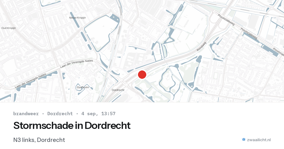 Stormschade in Dordrecht — 4 sep 2026