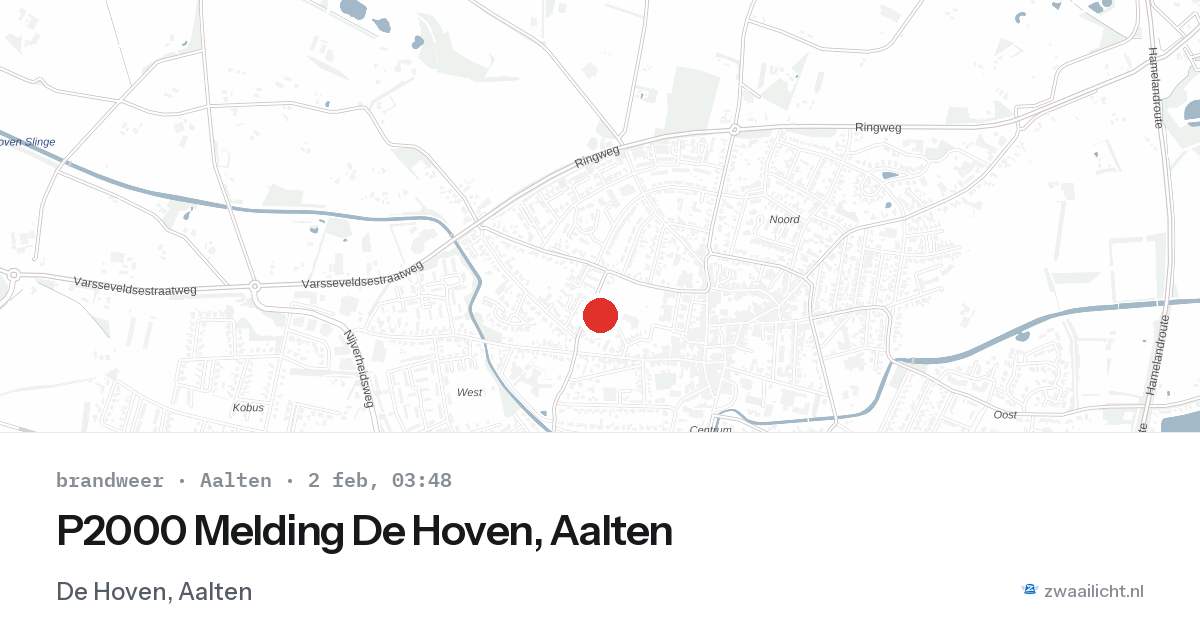 P2000 Melding De Hoven, Aalten — 2 feb 2026