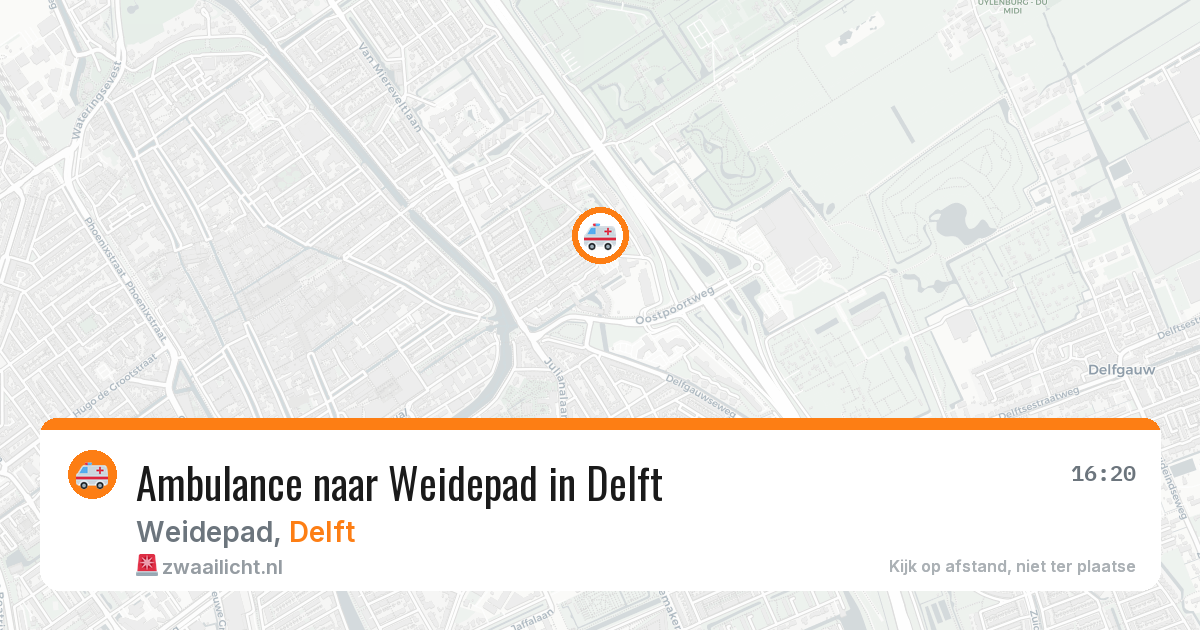 Ambulance naar Weidepad in Delft — 8 mei 2026