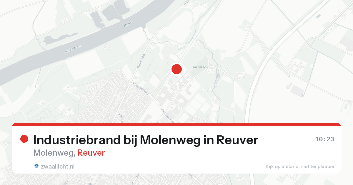 Industriebrand bij Molenweg in Reuver — 22 aug 2026