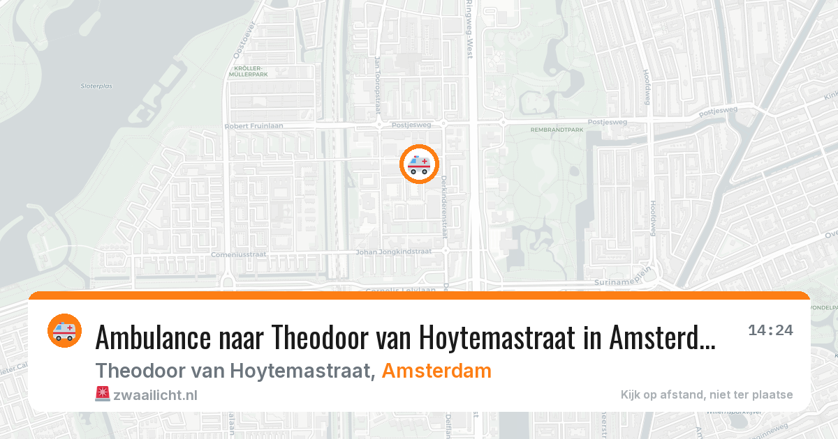 Ambulance naar Theodoor van Hoytemastraat in Amsterdam — 23 mei 2026