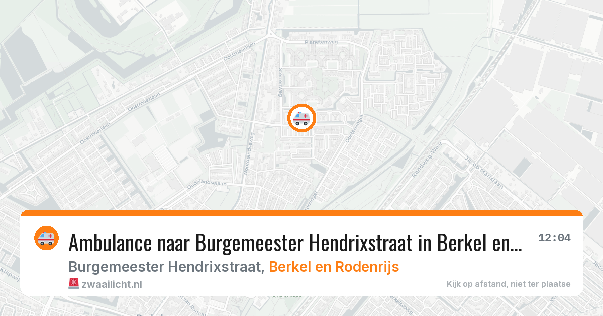 Ambulance naar Burgemeester Hendrixstraat in Berkel en Rodenrijs — 3 jul 2026