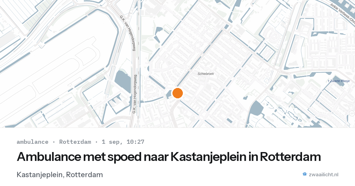 Ambulance met spoed naar Kastanjeplein in Rotterdam — 1 sep 2026