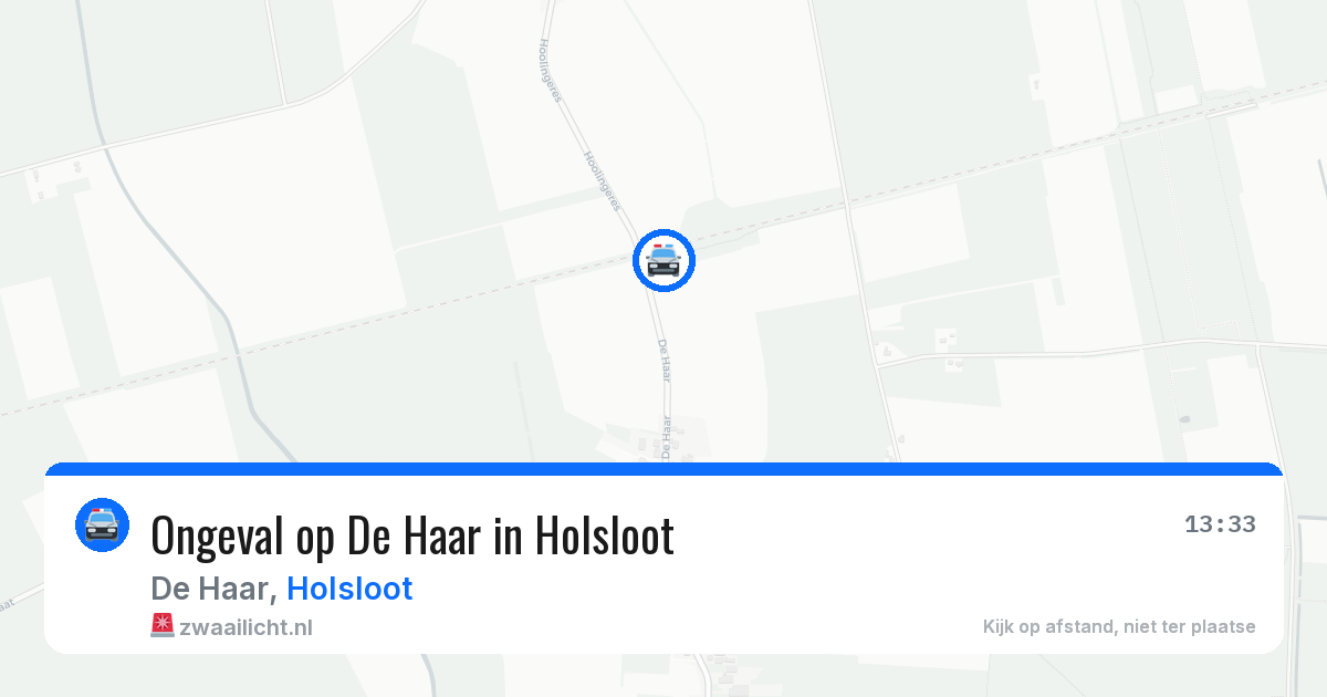 Ongeval op De Haar in Holsloot — 2 aug 2026