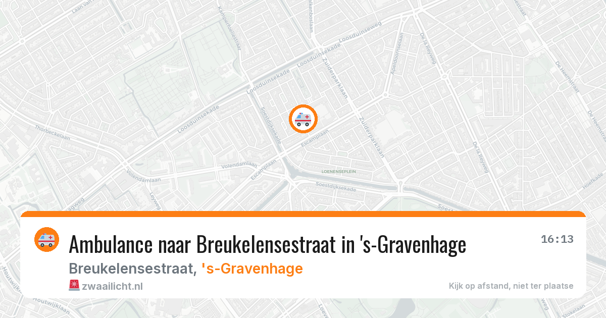 Ambulance naar Breukelensestraat in 's-Gravenhage — 29 jul 2026