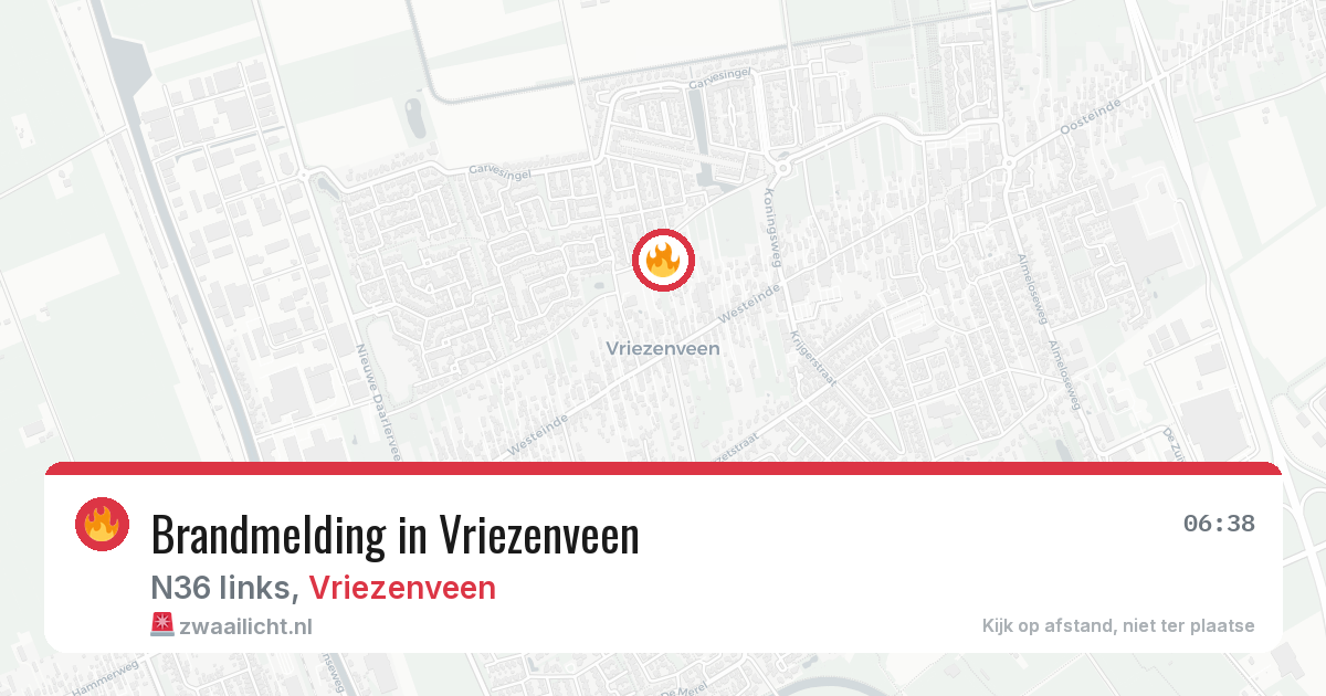 Brandmelding in Vriezenveen — 16 jun 2026