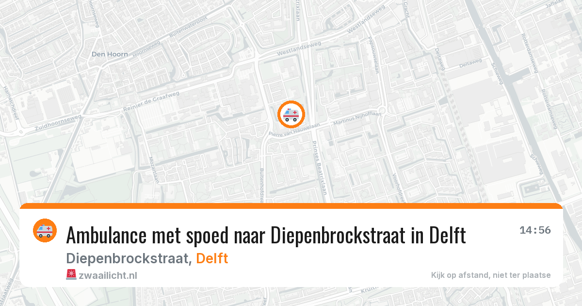 Ambulance met spoed naar Diepenbrockstraat in Delft — 5 feb 2026