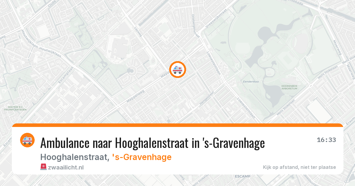 Ambulance naar Hooghalenstraat in 's-Gravenhage — 10 aug 2026