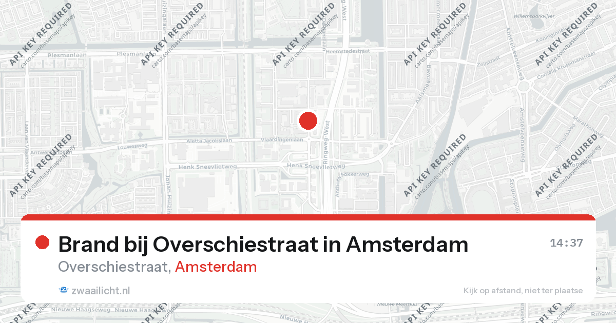 Brand bij Overschiestraat in Amsterdam — 26 aug 2026