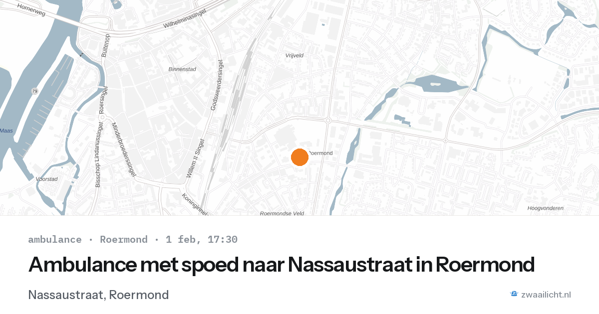 Ambulance met spoed naar Nassaustraat in Roermond — 1 feb 2026