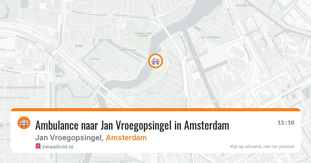 Ambulance naar Jan Vroegopsingel in Amsterdam — 25 apr 2026