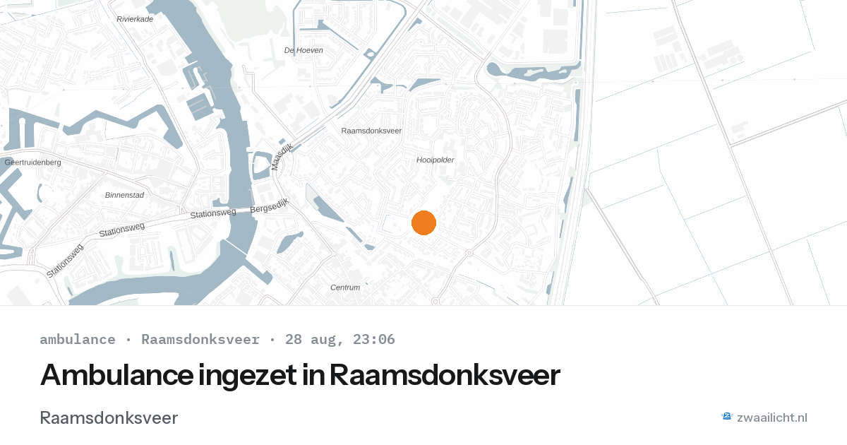 Ambulance ingezet in Raamsdonksveer — 28 aug 2026