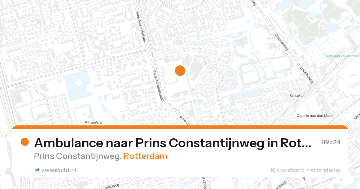 Ambulance naar Prins Constantijnweg in Rotterdam — 20 jul 2026