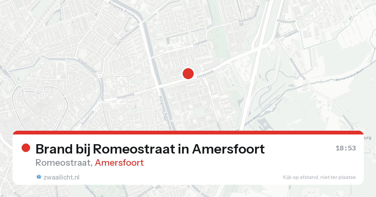 Brand bij Romeostraat in Amersfoort — 21 aug 2026