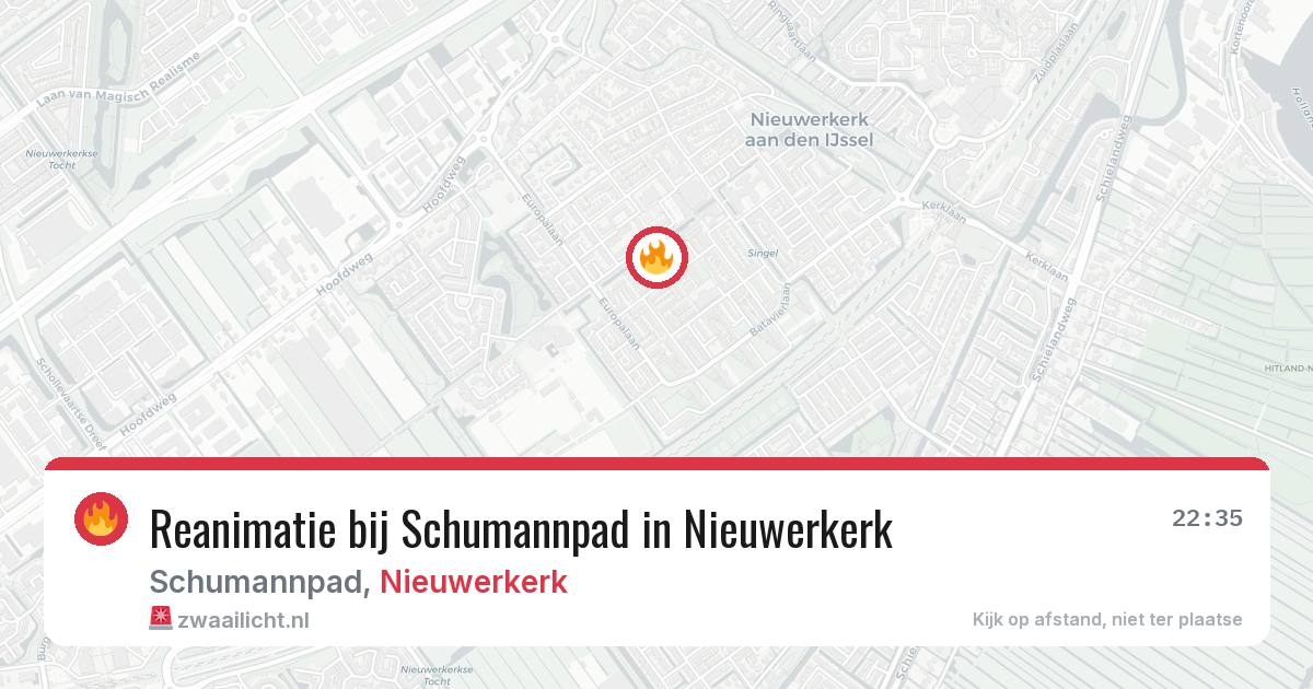 Reanimatie bij Schumannpad in Nieuwerkerk — 12 apr 2026