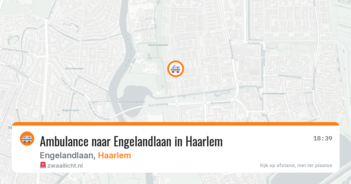 Ambulance naar Engelandlaan in Haarlem — 18 mrt 2026