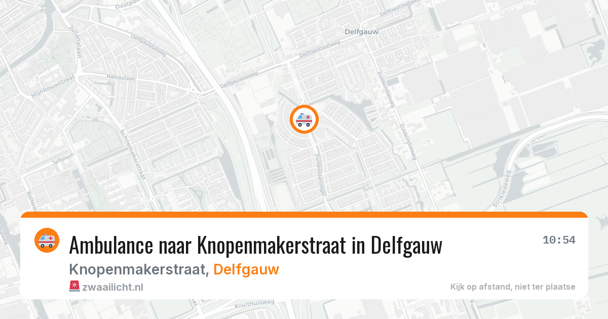Ambulance naar Knopenmakerstraat in Delfgauw — 19 jun 2026