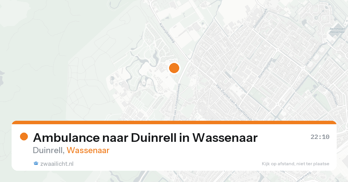 Ambulance naar Duinrell in Wassenaar — 16 aug 2026